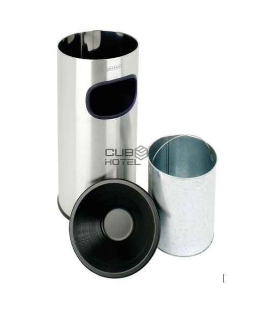 Cenicero Papelera de Exterior de Acero Inox Cepillado 30L